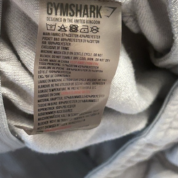 Gymshark Joggers Womens M Gray Fleece Sweatpants Drawstring Pockets Active *HOLE - Picture 13 of 16